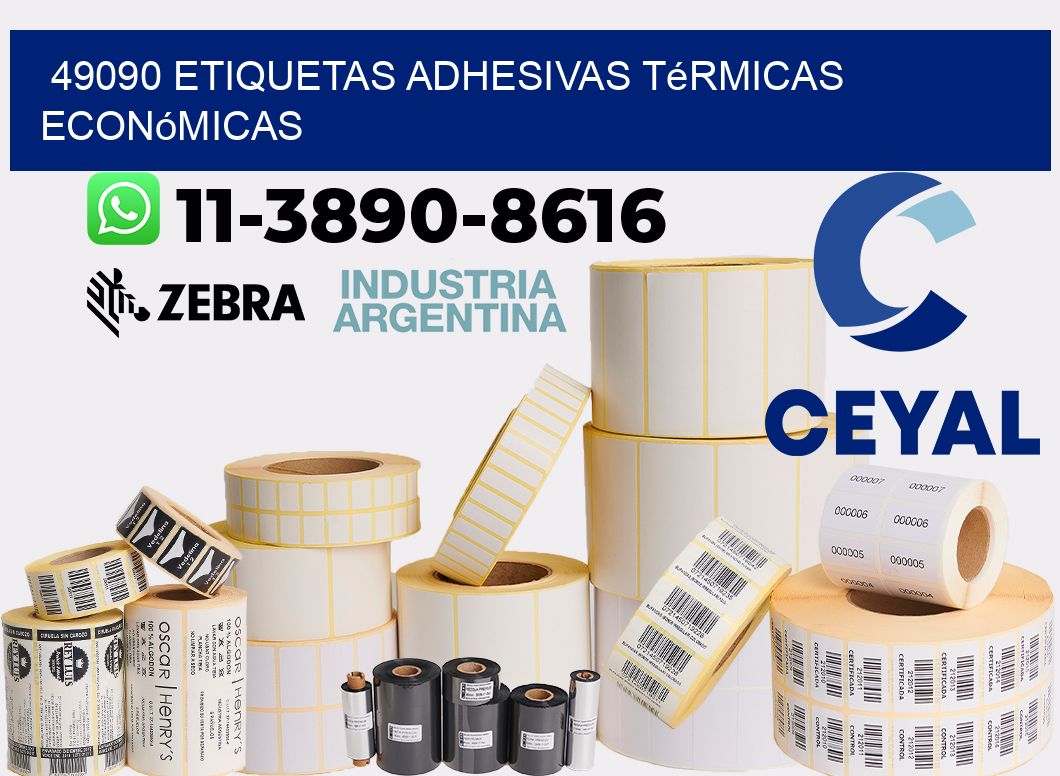 49090 etiquetas adhesivas térmicas económicas