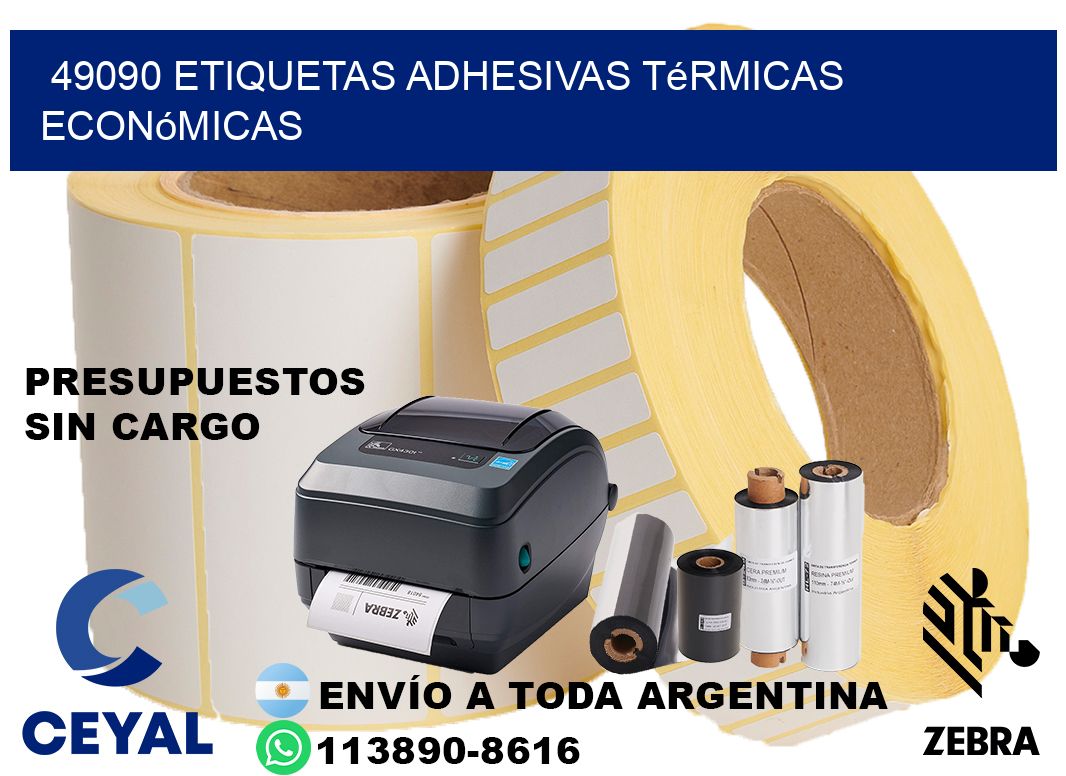 49090 etiquetas adhesivas térmicas económicas