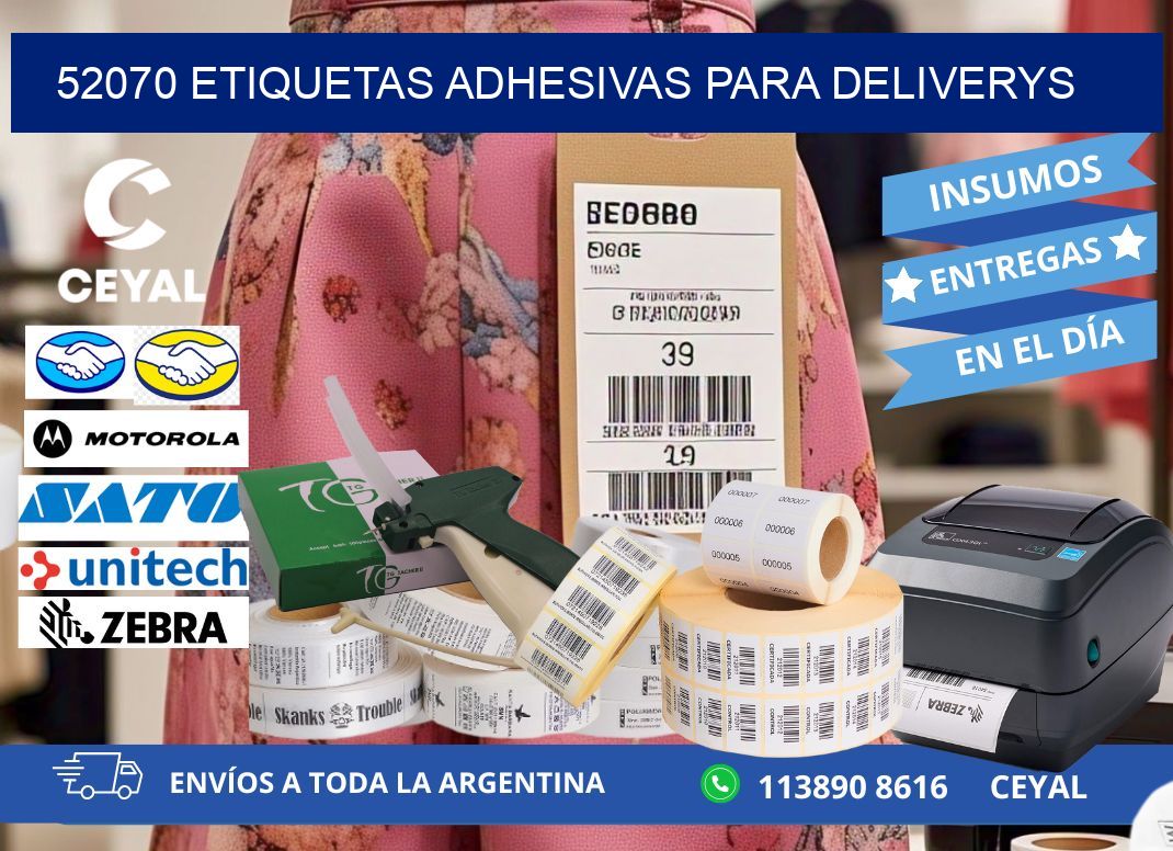 52070 etiquetas adhesivas para deliverys