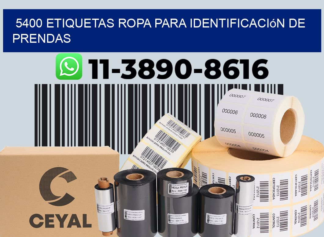 5400 Etiquetas ropa para identificación de prendas