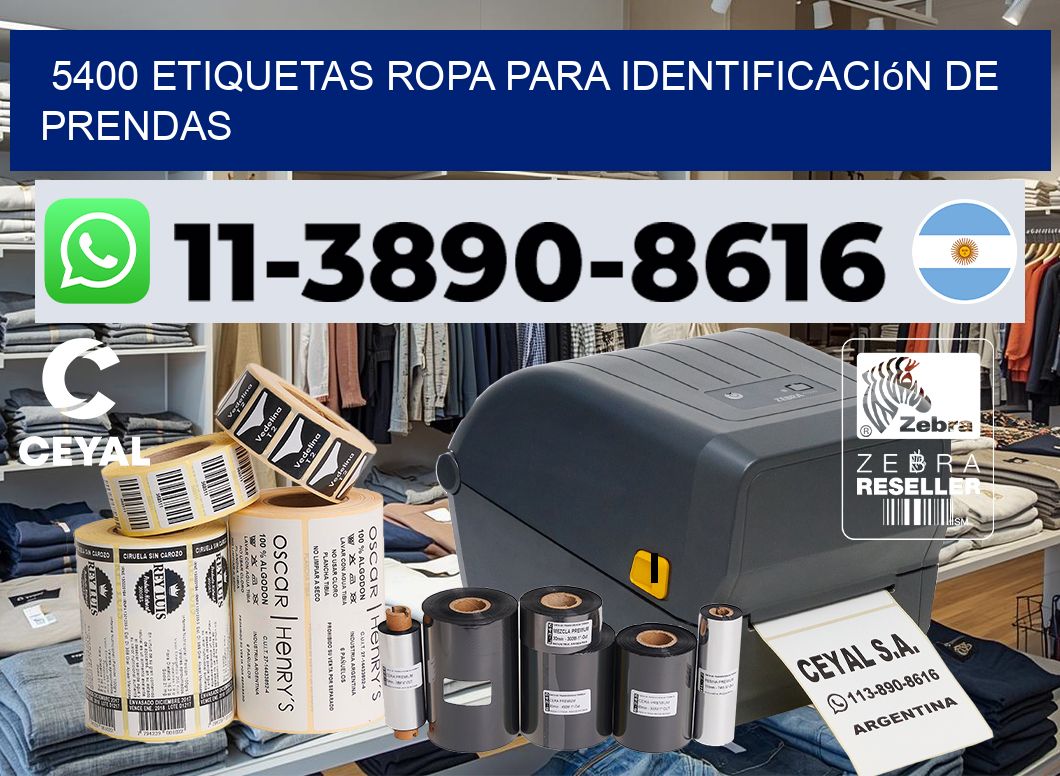 5400 Etiquetas ropa para identificación de prendas
