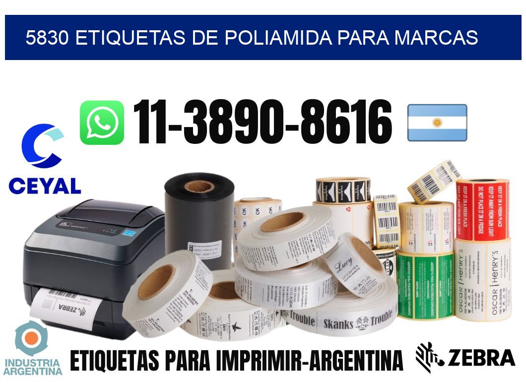 5830 Etiquetas de poliamida para marcas