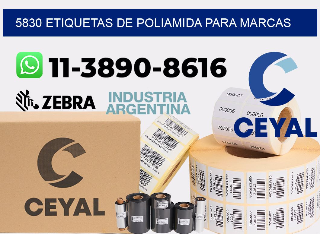 5830 Etiquetas de poliamida para marcas
