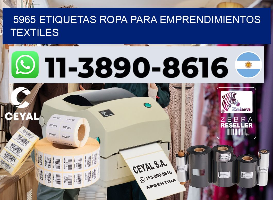 5965 Etiquetas ropa para emprendimientos textiles