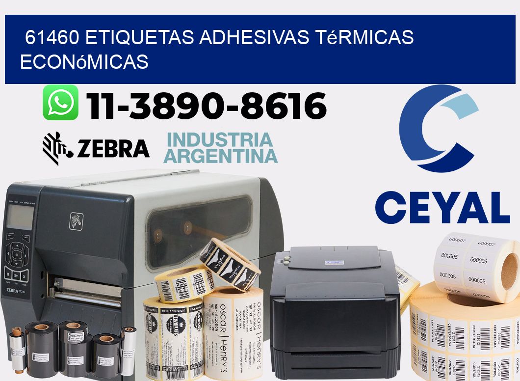 61460 etiquetas adhesivas térmicas económicas