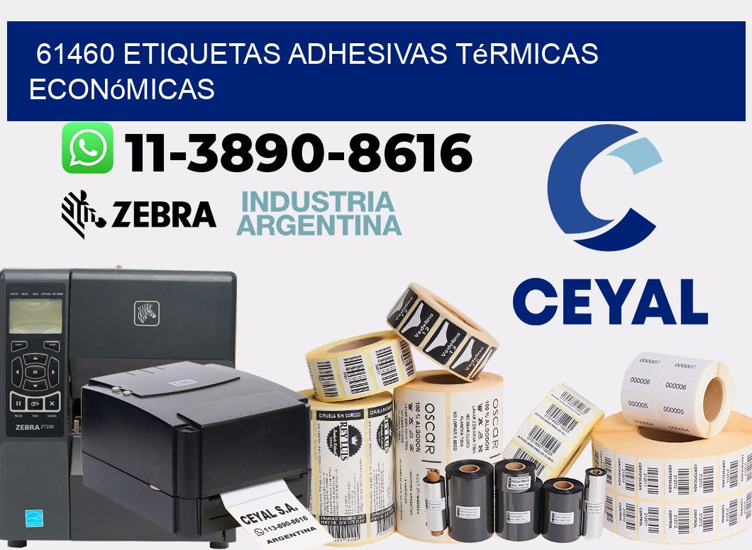 61460 etiquetas adhesivas térmicas económicas
