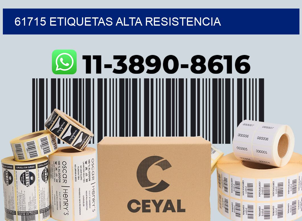 61715 etiquetas alta resistencia