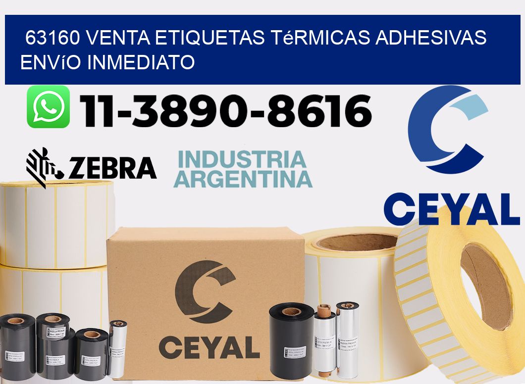 63160 venta etiquetas térmicas adhesivas envío inmediato