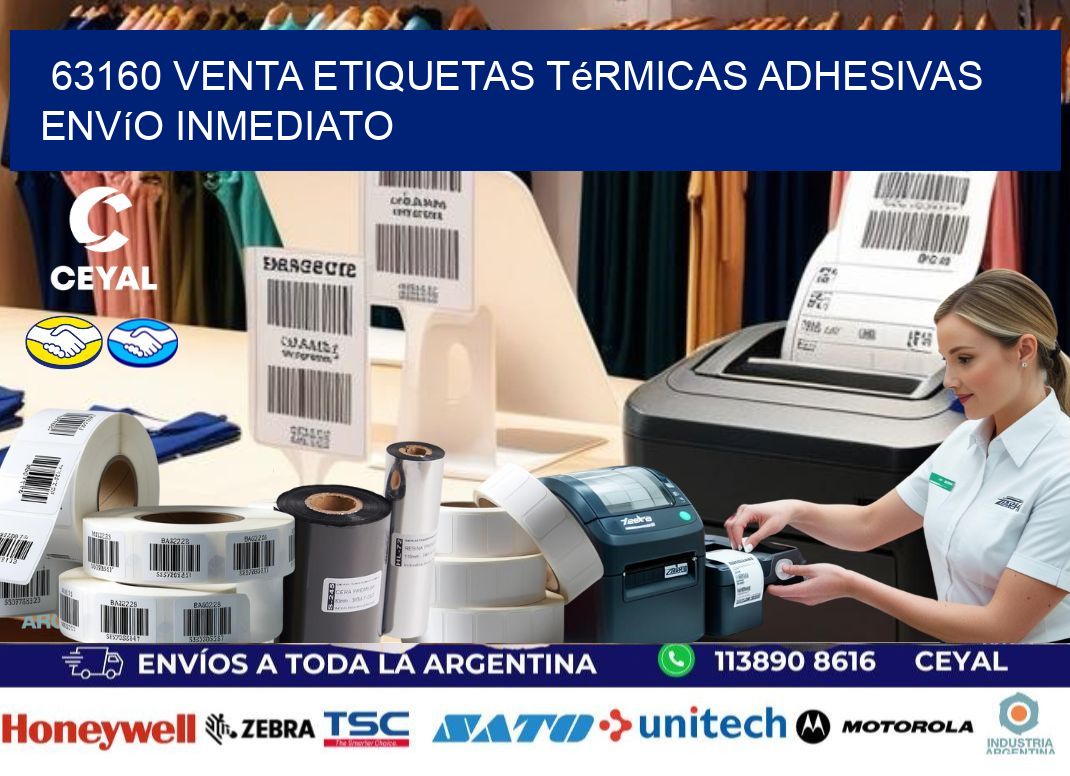 63160 venta etiquetas térmicas adhesivas envío inmediato