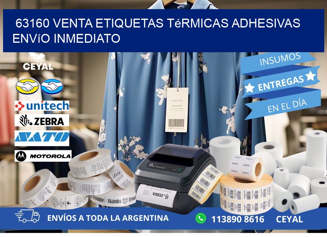 63160 venta etiquetas térmicas adhesivas envío inmediato