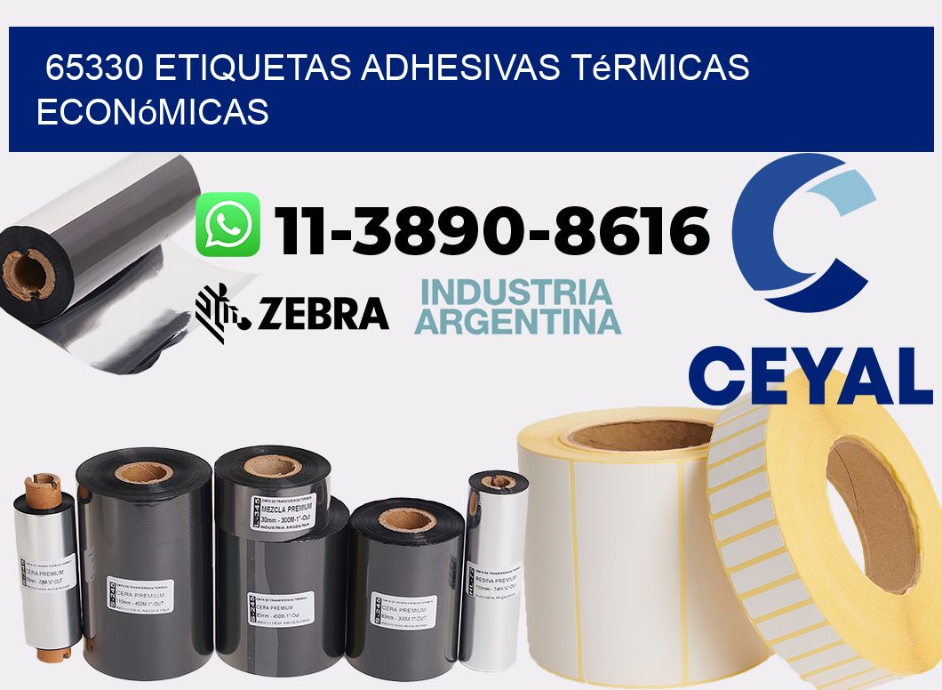 65330 etiquetas adhesivas térmicas económicas