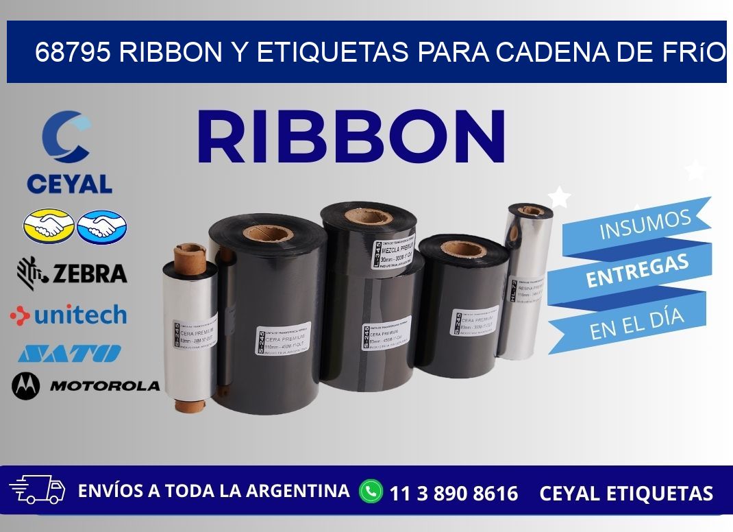 68795 ribbon y etiquetas para cadena de frío