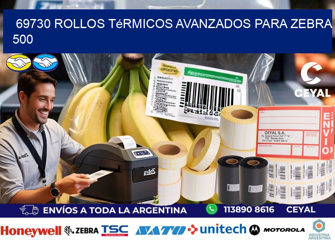 69730 rollos térmicos avanzados para zebra 500