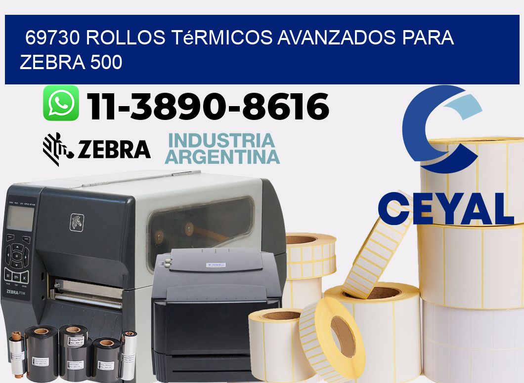 69730 rollos térmicos avanzados para zebra 500