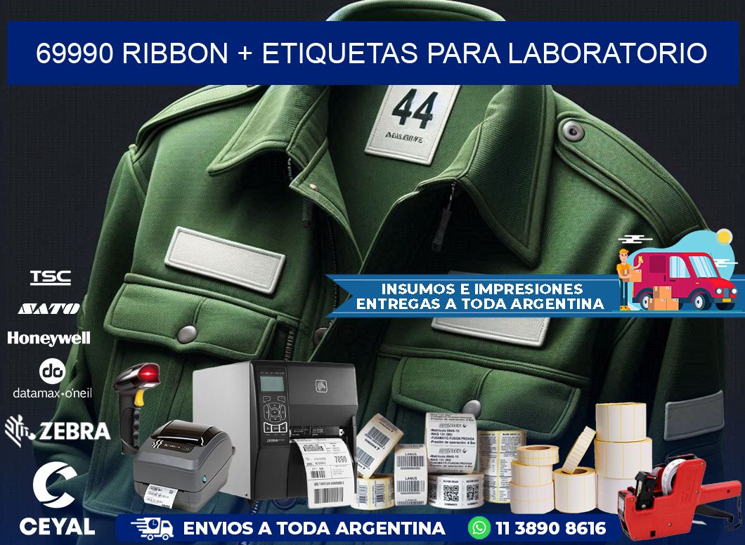 69990 ribbon + etiquetas para laboratorio