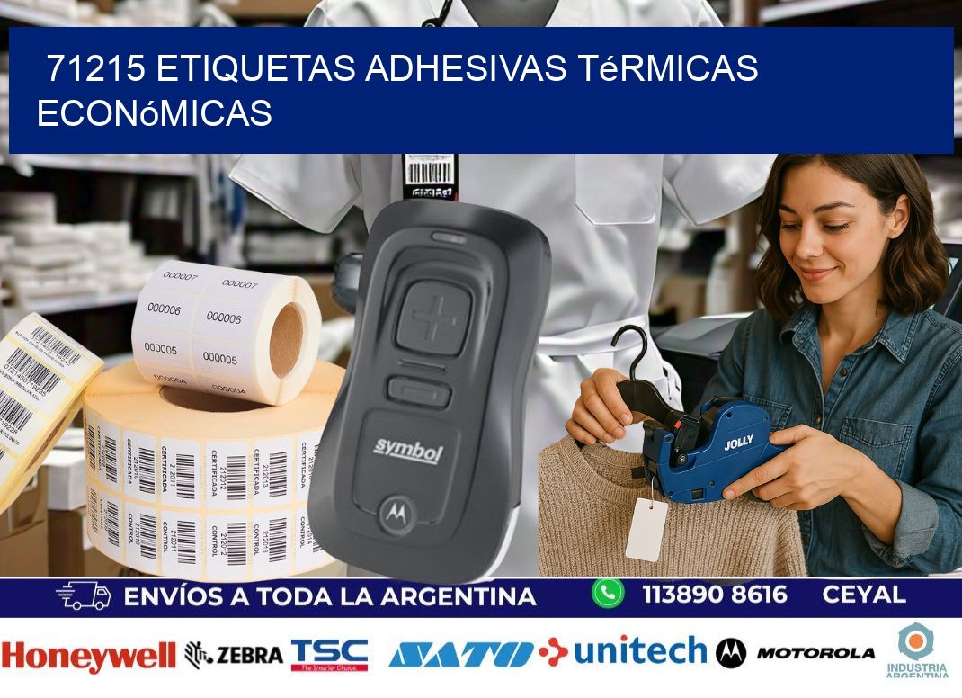 71215 etiquetas adhesivas térmicas económicas