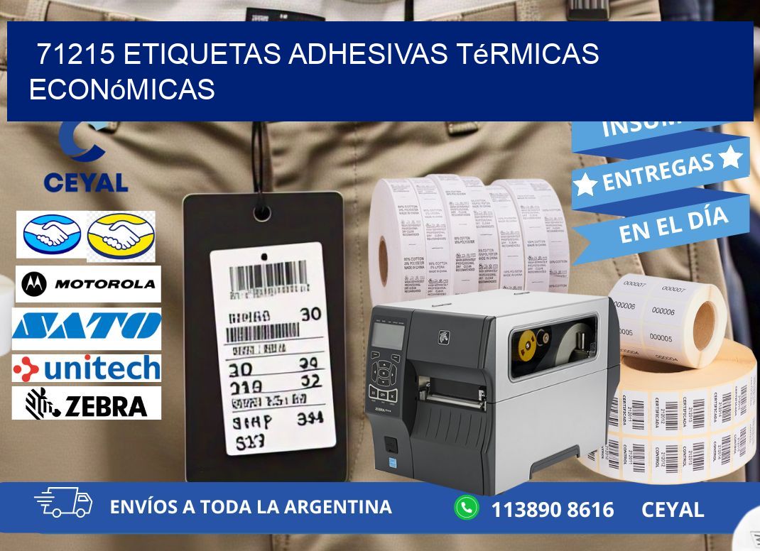 71215 etiquetas adhesivas térmicas económicas