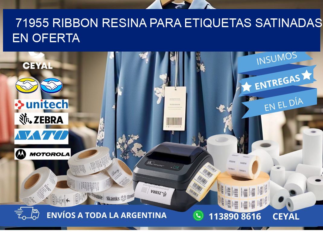 71955 ribbon resina para etiquetas satinadas en oferta