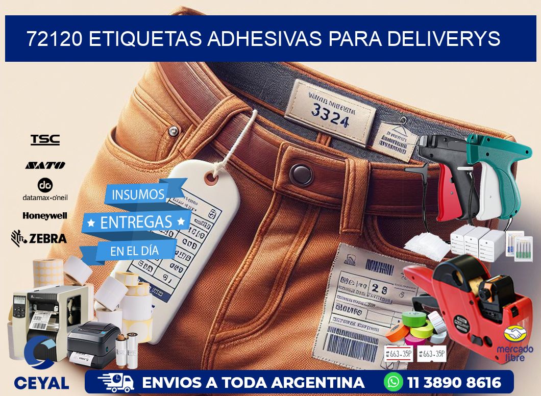 72120 etiquetas adhesivas para deliverys