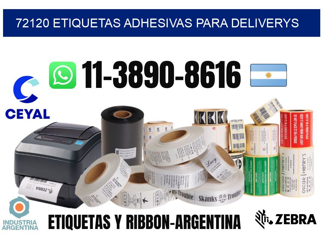 72120 etiquetas adhesivas para deliverys