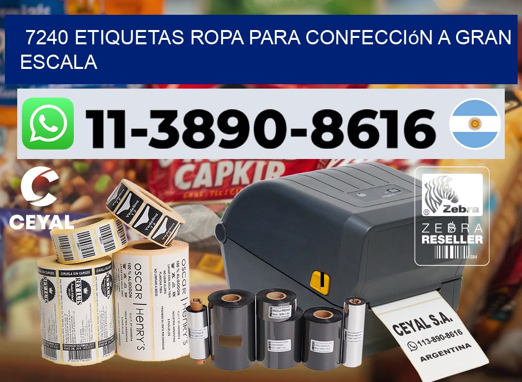 7240 Etiquetas ropa para confección a gran escala