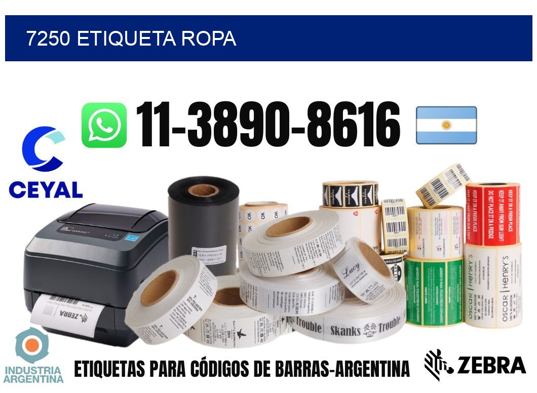 7250 etiqueta ropa