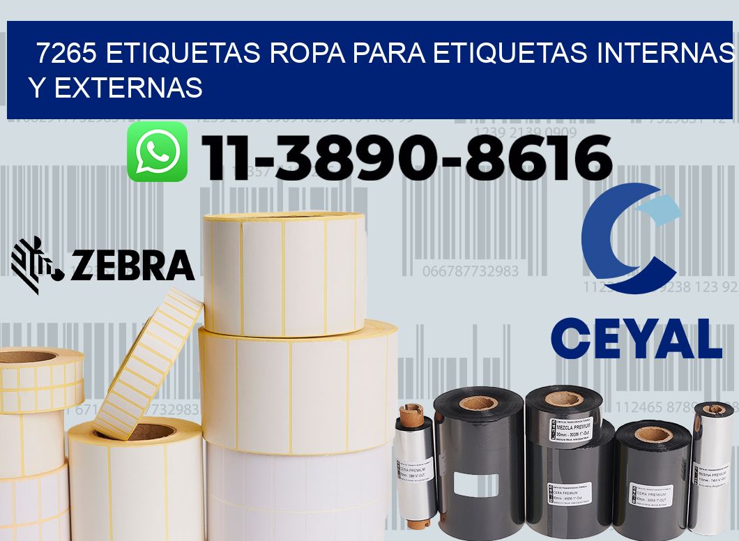 7265 Etiquetas ropa para etiquetas internas y externas