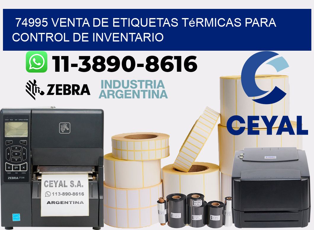74995 venta de etiquetas térmicas para control de inventario