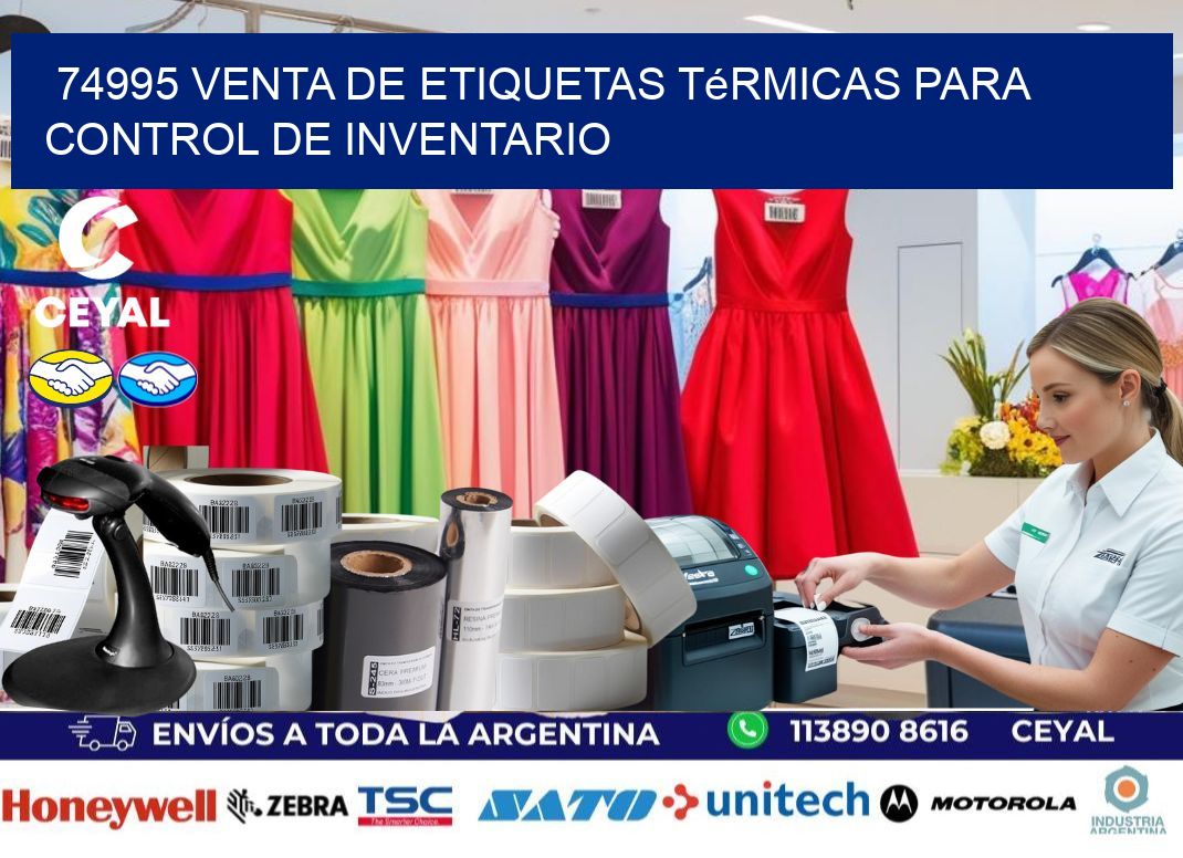 74995 venta de etiquetas térmicas para control de inventario