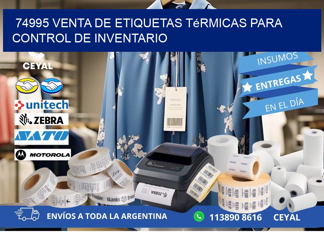 74995 venta de etiquetas térmicas para control de inventario