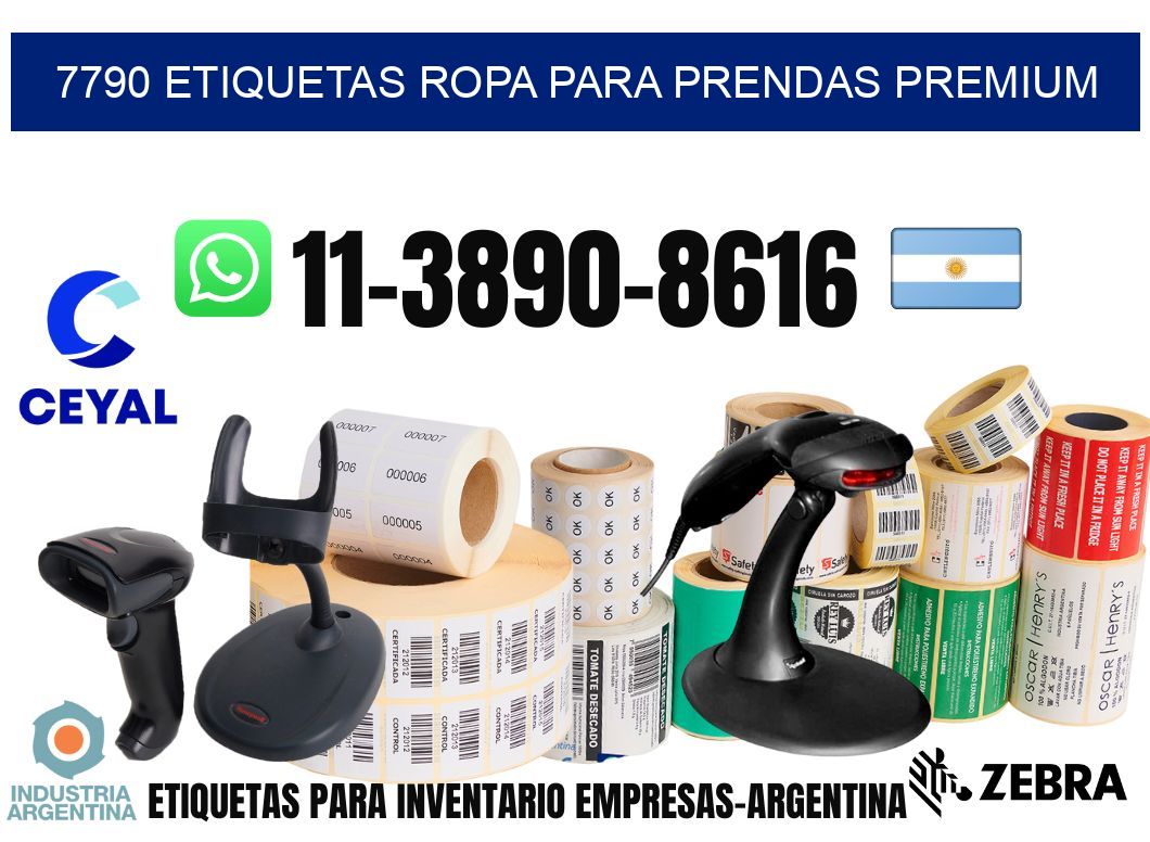 7790 Etiquetas ropa para prendas premium