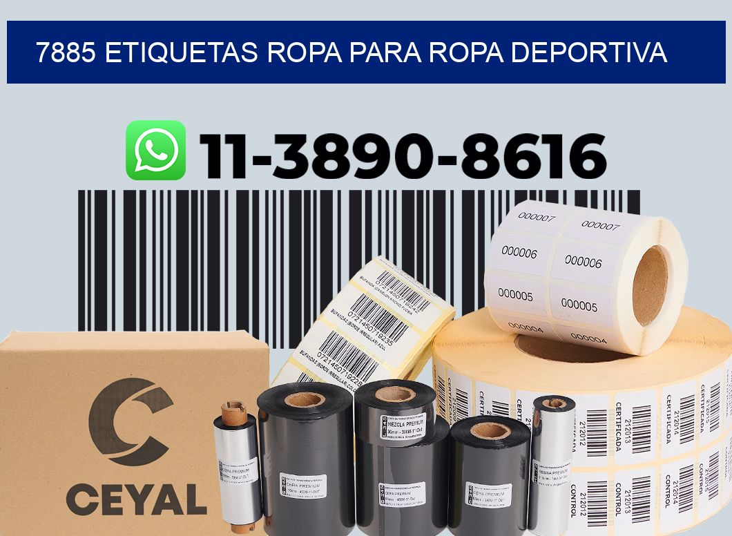 7885 Etiquetas ropa para ropa deportiva