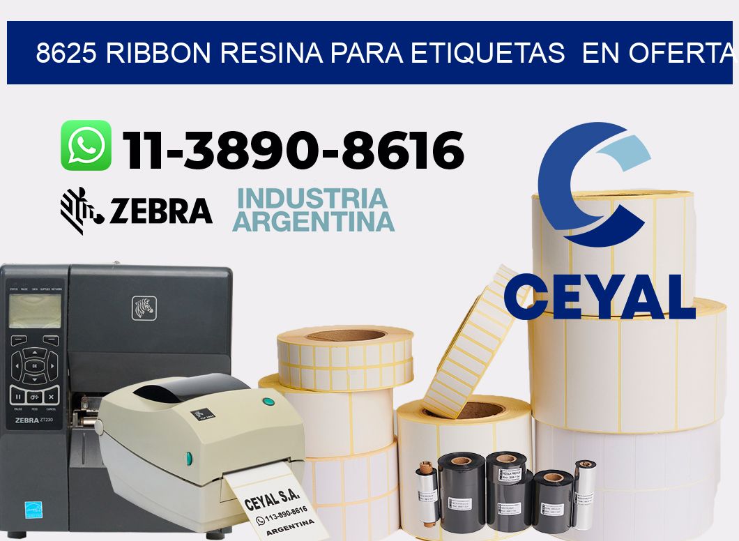 8625 ribbon resina para etiquetas  en oferta