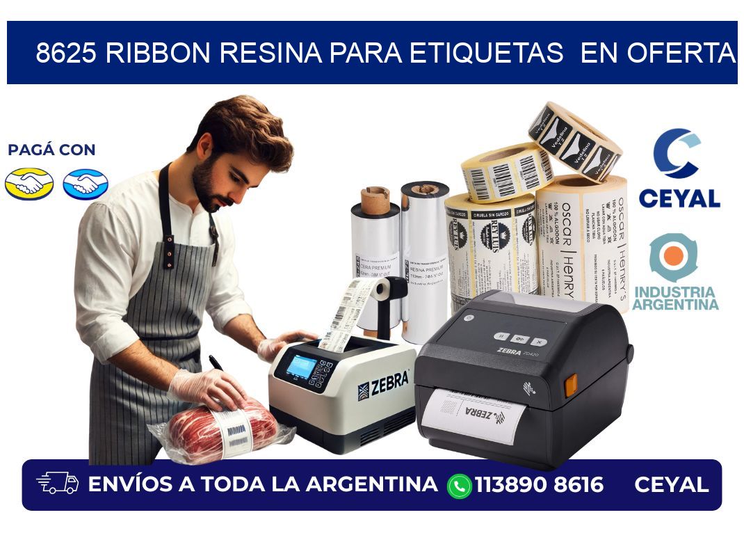 8625 ribbon resina para etiquetas  en oferta