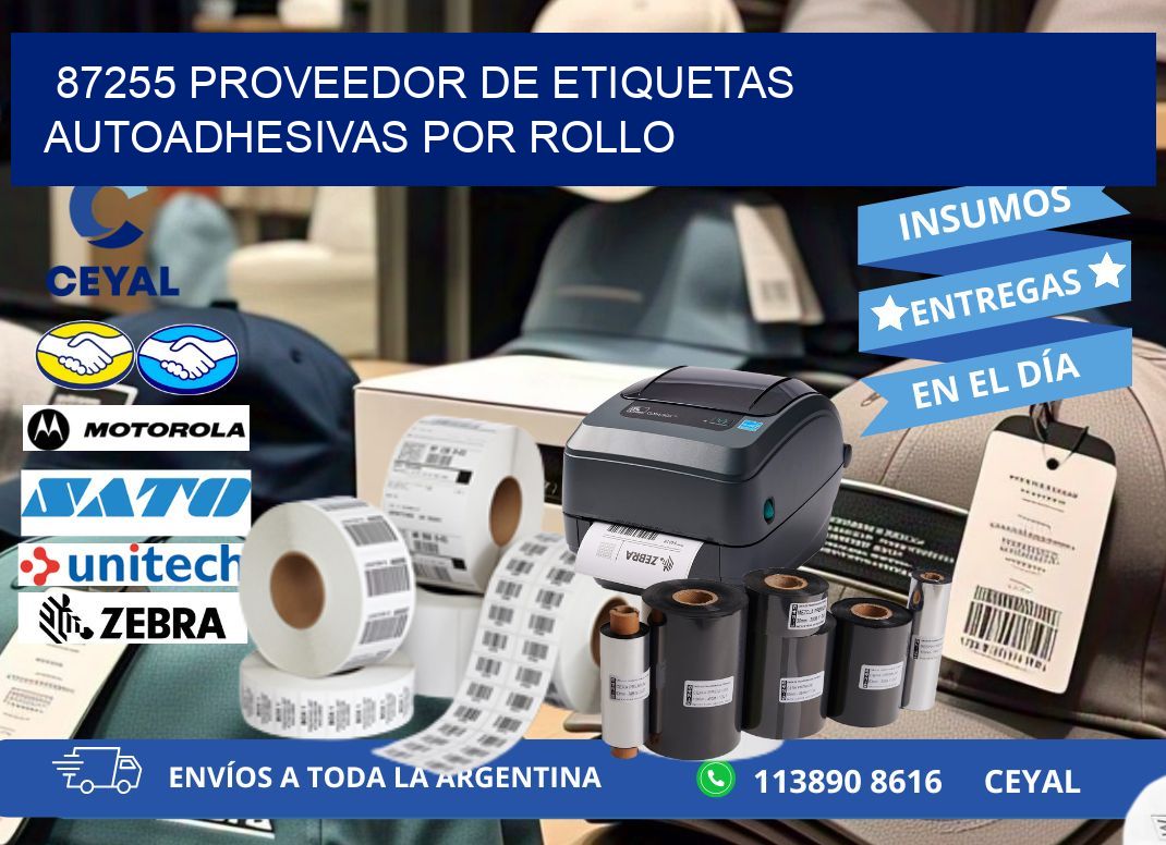 87255 proveedor de etiquetas  autoadhesivas por rollo