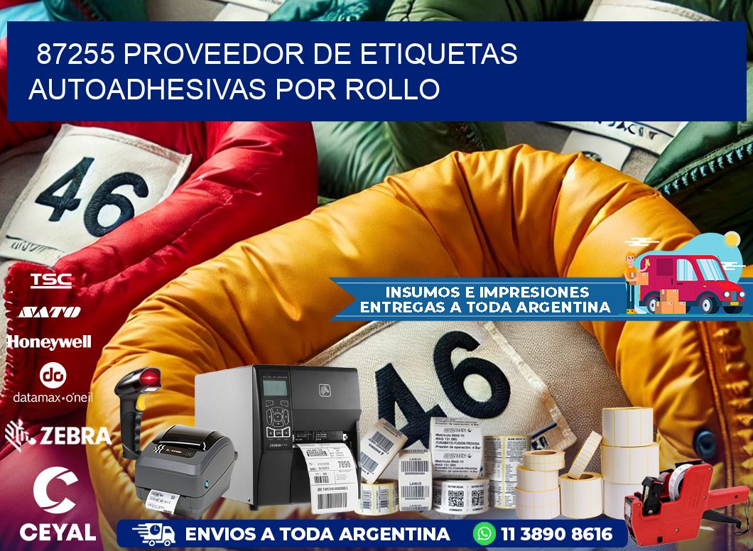 87255 proveedor de etiquetas  autoadhesivas por rollo