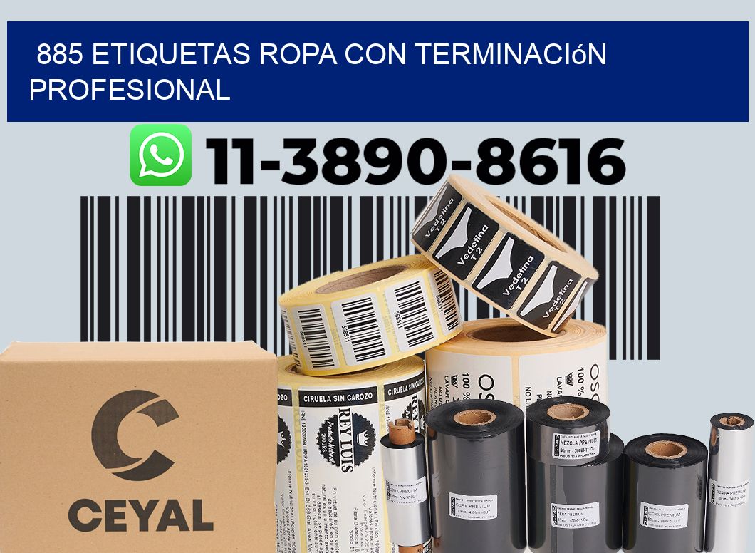 885 Etiquetas ropa con terminación profesional