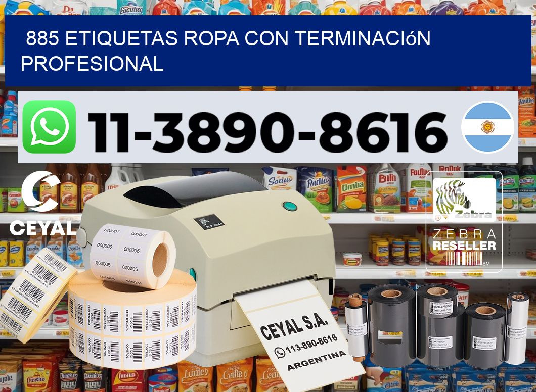 885 Etiquetas ropa con terminación profesional