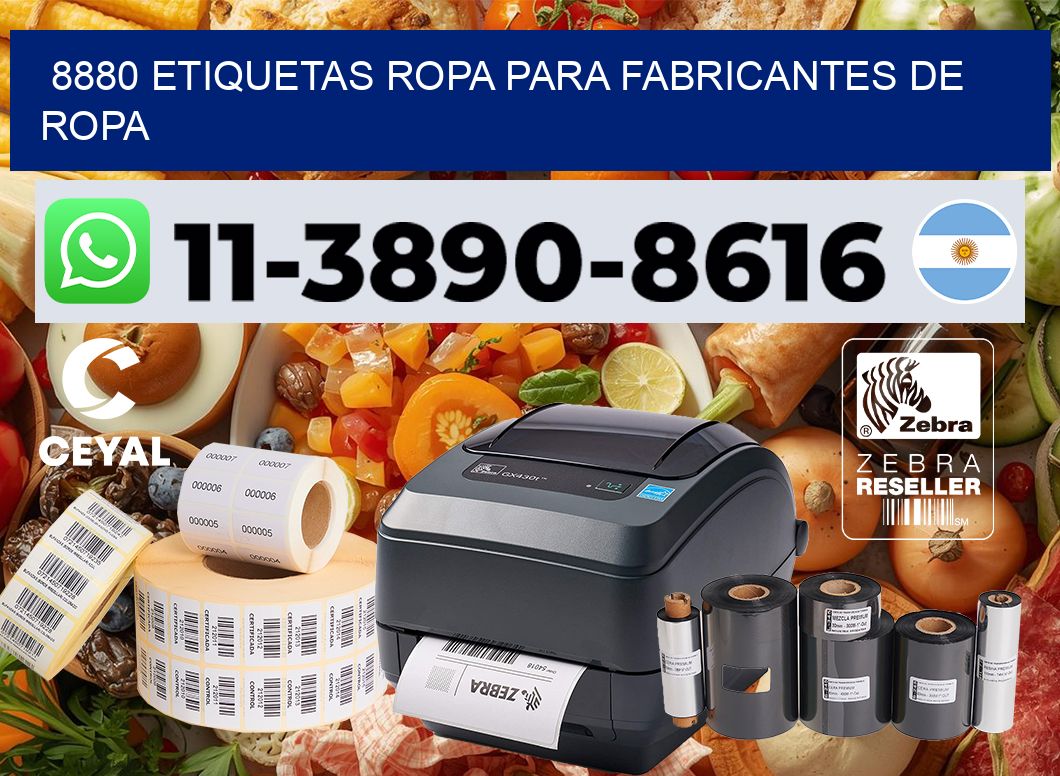 8880 Etiquetas ropa para fabricantes de ropa
