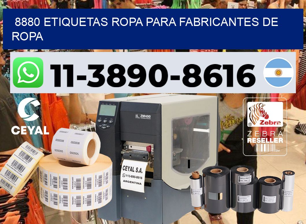 8880 Etiquetas ropa para fabricantes de ropa