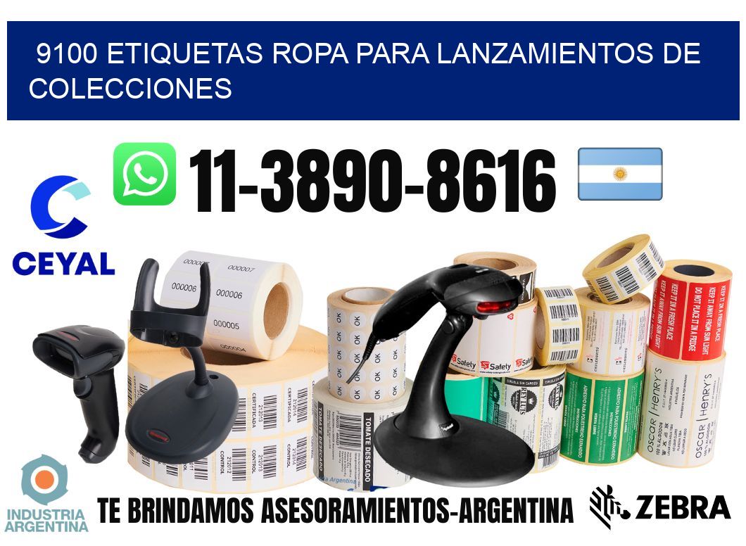 9100 Etiquetas ropa para lanzamientos de colecciones