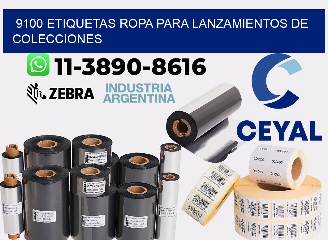 9100 Etiquetas ropa para lanzamientos de colecciones