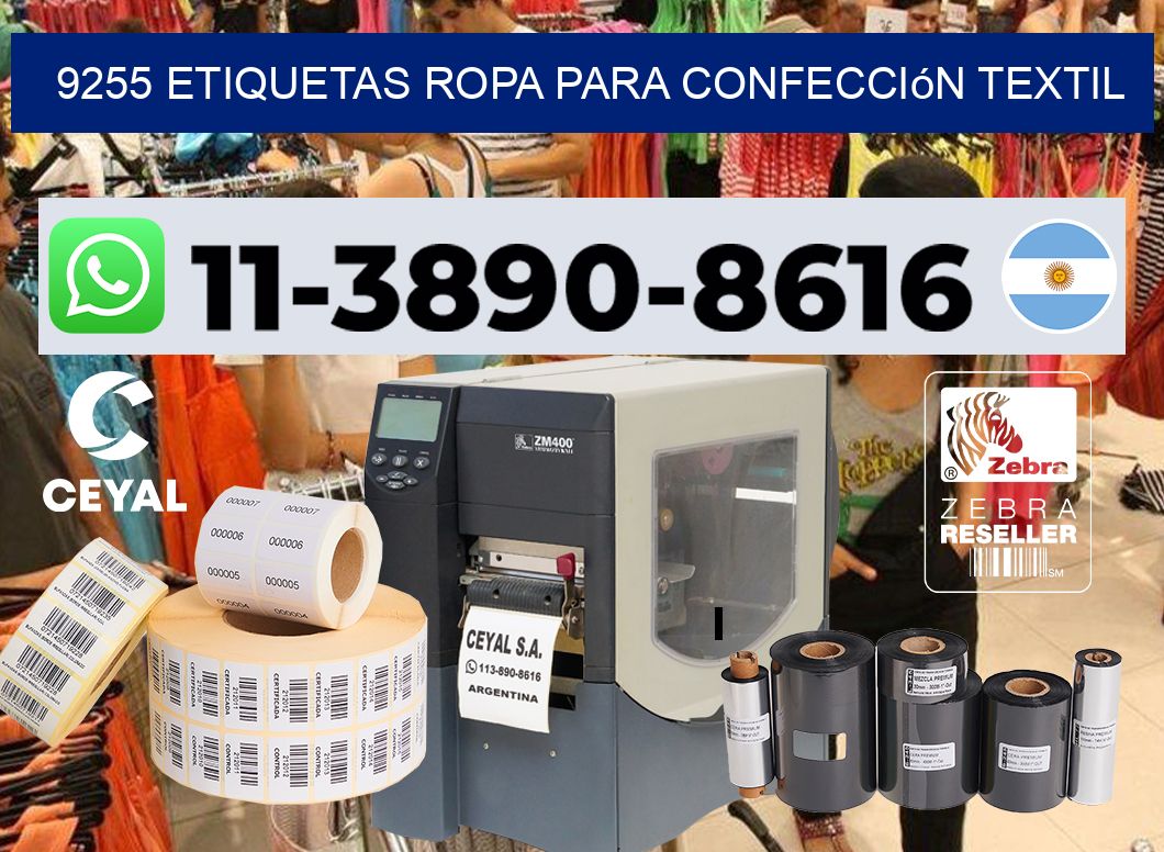 9255 Etiquetas ropa para confección textil