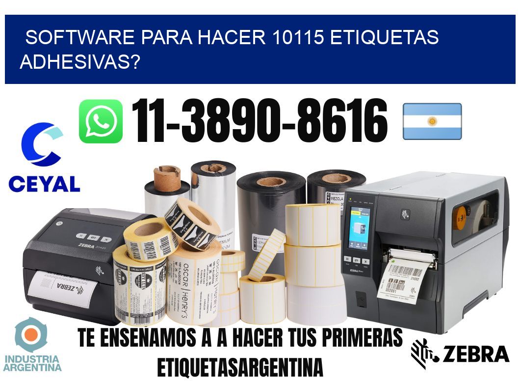 Software para hacer 10115 etiquetas adhesivas?