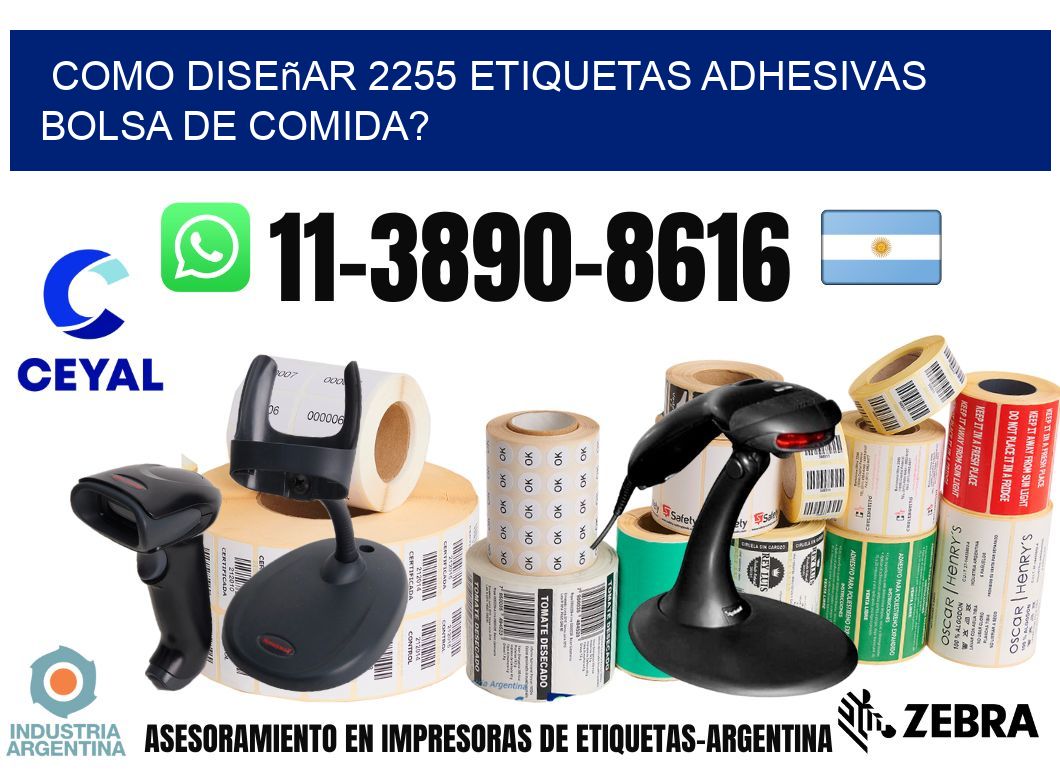 como diseñar 2255 etiquetas adhesivas bolsa de comida?