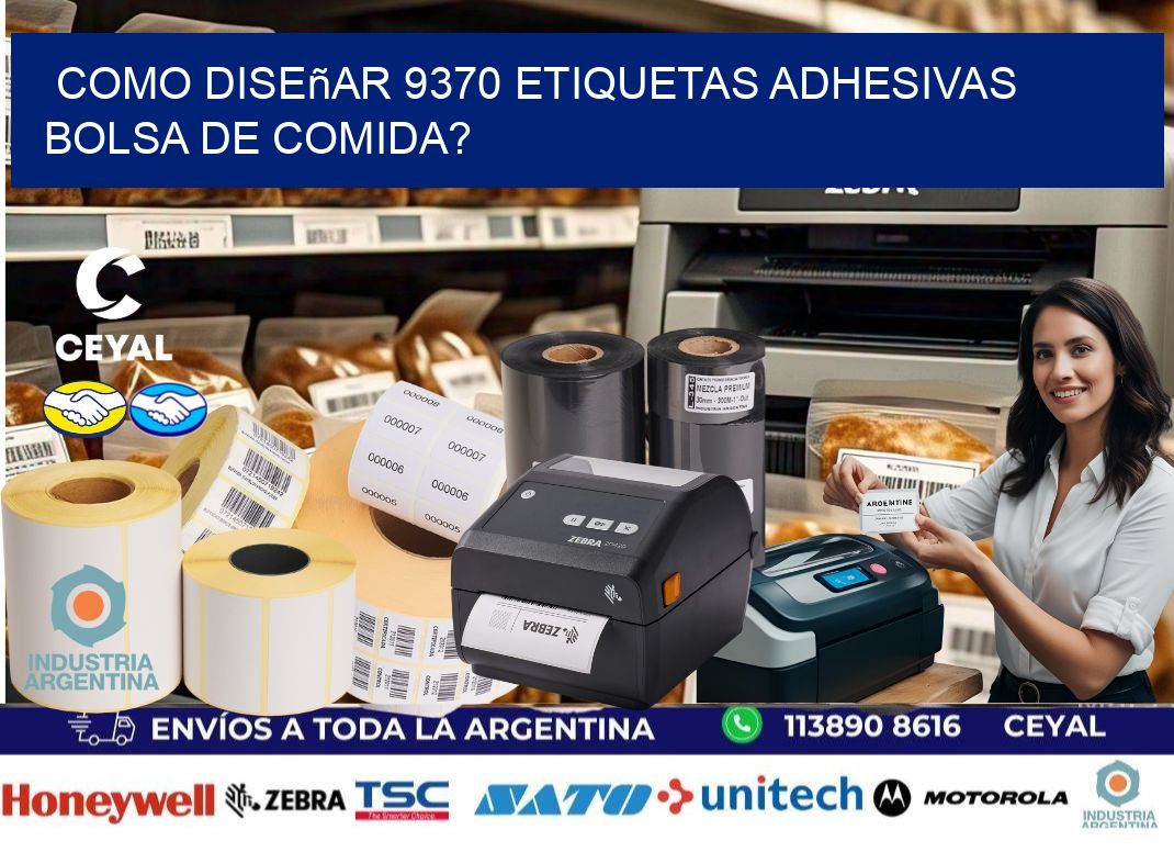 como diseñar 9370 etiquetas adhesivas bolsa de comida?