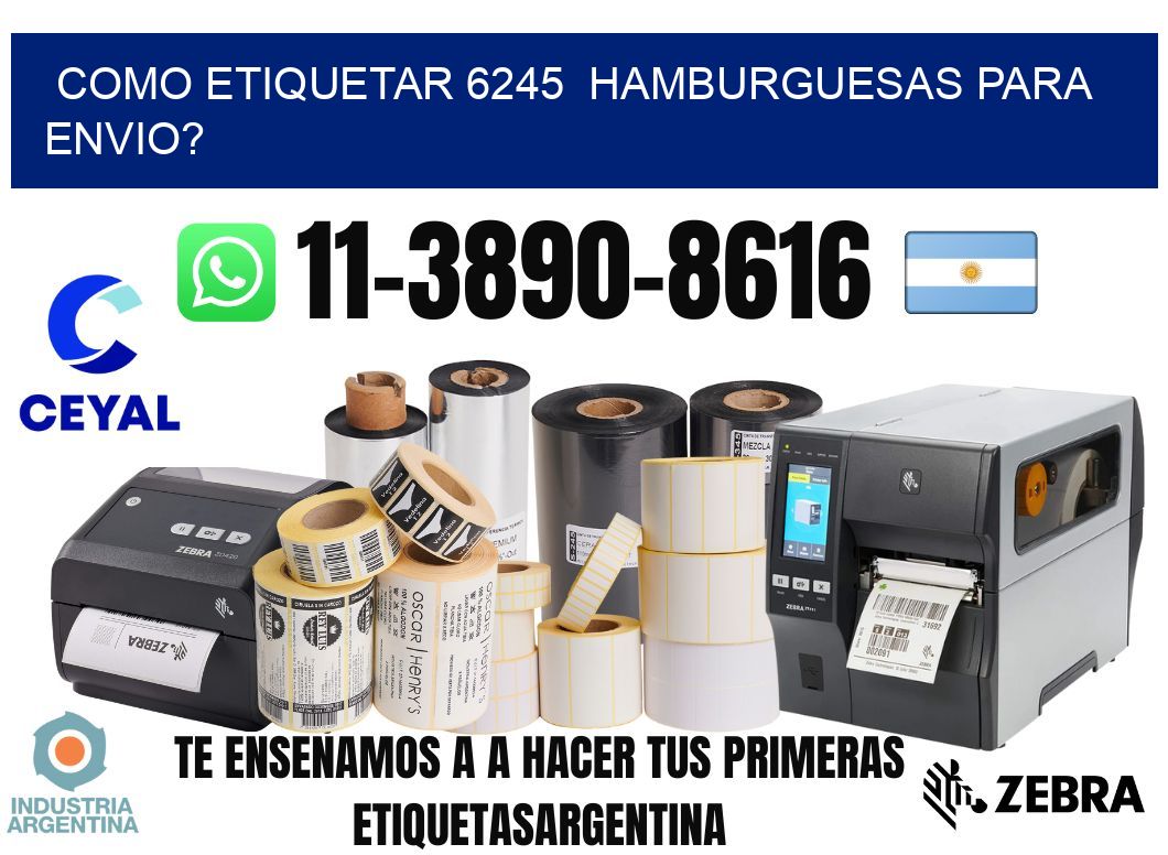 como etiquetar 6245 hamburguesas para envio?