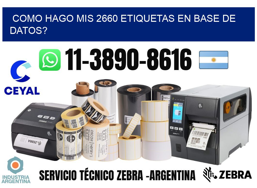 como hago mis 2660 etiquetas en base de datos?