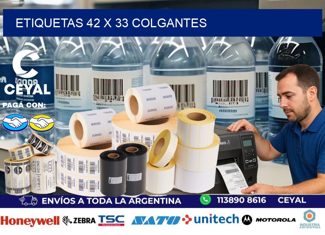 etiquetas 42 x 33 colgantes