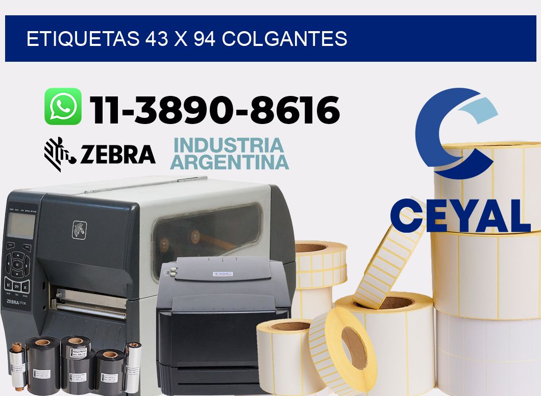 etiquetas 43 x 94 colgantes